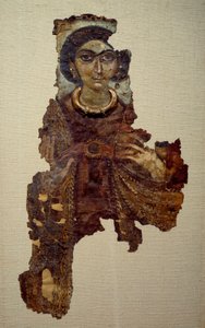 Coptic Art: Shroud of Woman Called Lady with the Cross by School Egyptian