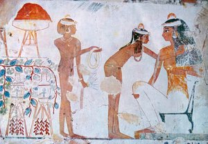 Egyptian Tomb Painting depicting Festival Preparations
