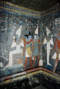 Luxor, Thebes: Valley of the Kings, tomb of Horemheb, Egyptian pharaoh on which the goddess Isis appears by School Egyptian