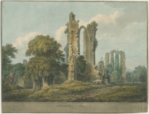 Croxden Abbey: Water Colour Painting by School English