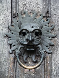 Durham Cathedral Sanctuary Knocker, copy of 12th century bronze original by School English