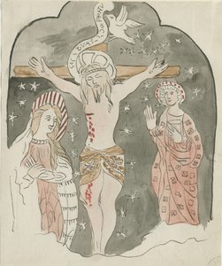 Lichfield - Representation of the Crucifixion (Greyfriars): watercolour painting