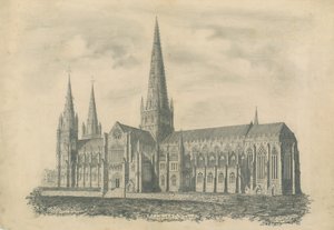 Lichfield Cathedral - South East View by School English