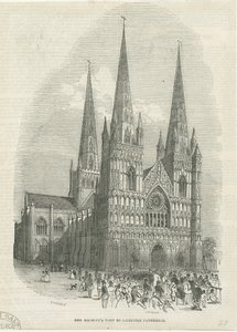 Lichfield Cathedral - West Front by School English