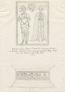 Sandon Church - Tomb of Hugh Erdeswicke and Cecilia [Bassett] by School English