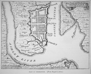 Town and Harbour of Charles Town (Charleston), South Carolina by School English