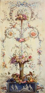 A Trumpet of Flowers and Fruit decorated with Garlands of Flowers