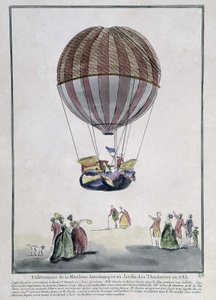 Aerostatic Machine Removal at the Tuileries Garden in 1783 by School French