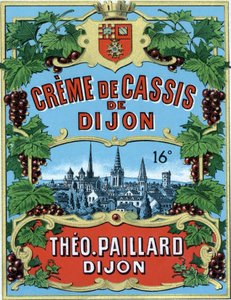 Dijon black currant cream label by School French