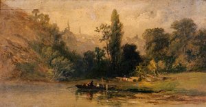 Dinan from the River by School French