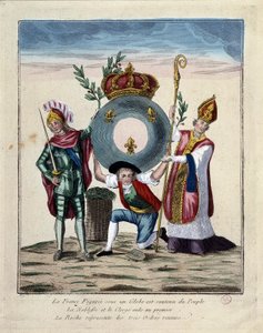 France, Figured as a Globe, is Supported by the People, the Nobility and the Clergy
