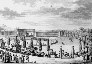 French Revolution: Fete for the triumphant entrance of the monuments of science and arts in France on 28 July 1798 under the orders of Consul Napoleon Bonaparte (looting campaign) by School French