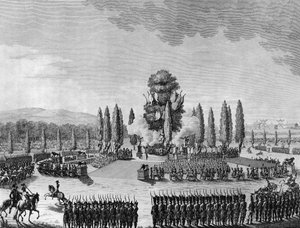French Revolution: Republican fete des victoires au champs de mars in Paris on the 10th Prairial An IV (May 29) by School French
