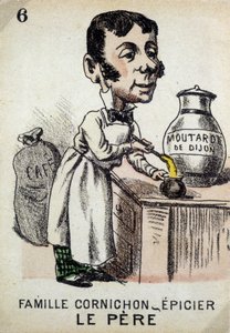 Game of the Seven Families: The Father of the Family Cornichon-grocer Preparing Dijon Mustard by School French