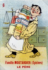 Game of the Seven Families: The Father of the Moutardier Family (Grocers) by School French