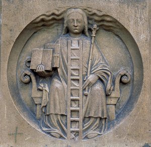Gothic art: allegory of alchemy. Cathedrale Notre Dame in Paris