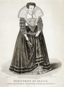 Portrait of Margaret of Valois, known as Queen Margot (1553-1615), Queen of Navarre, first wife of Henry IV