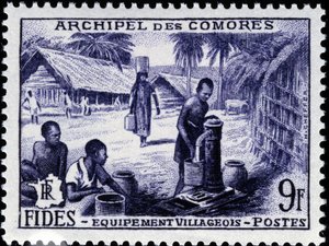 Stamp of Comoros by School French