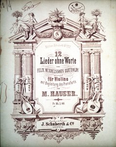 12 Songs Without Words Accompanied on Piano, by Felix Mendelssohn