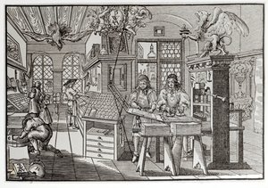 Interior of a Printing Works in Nuremberg by School German