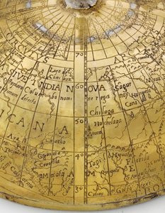 Rare Continental globe cup, North German or Flemish, c.1600 (detail) by School German