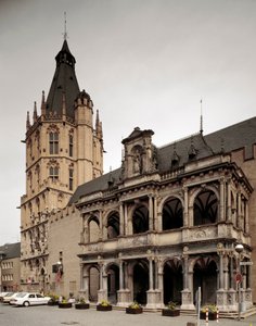 View of the Town Hall of Cologne, Germany by School German
