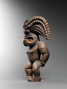Hawaiian figure, kona style, representing the god of war, Ku Ka 