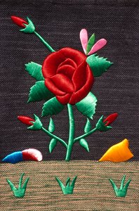Embroidery on Cloth, India by School Indian