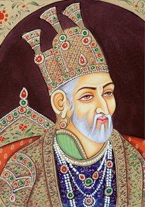 Miniature Painting of Mughal Emperor Bahadur Shah Zafar