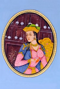 Miniature Painting of Queen Mumtaz Mahal by School Indian