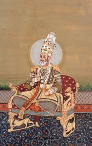Mughal Miniature Painting of Bahadur Shah Zafar by School Indian