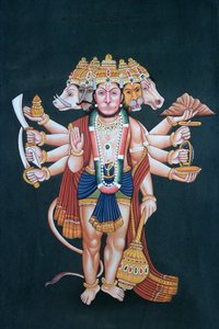 Shri Panchmukhi Hanuman by School Indian