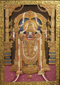 Tirupati Balaji Gold Embossed