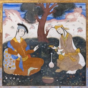 Fresco at Chehel Sotoun palace, Esfahan, Iran by School Iranian