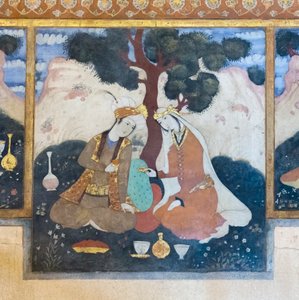 Fresco at Chehel Sotoun palace, Esfahan, Iran