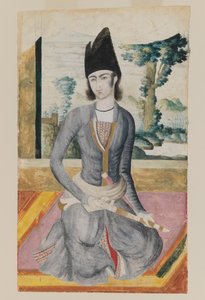 Seated Qajar Prince by School Iranian