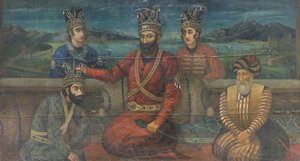 The Crowning of Mohammad Shah Gurkani by Nader Shah by School Iranian