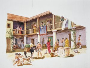 Ancient Athens - reconstruction of a house by School Italian