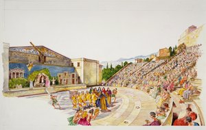 Ancient Athens - reconstruction of a theatre