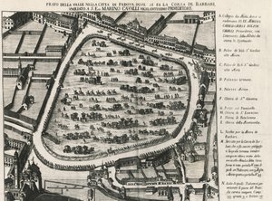 Ancient layout of Prato della Valle, largest square in Padua, Italy by School Italian