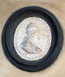 Bas-relief medallion of Pope Alexander III by School Italian