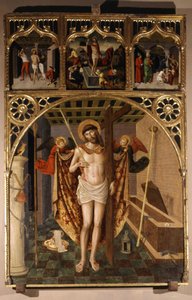 Christ in Martyr - Altarpiece of the school of Bréa, Saint Magdalene Church, Biot