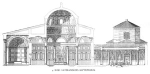 Plans of the Lateran Baptistery by School Italian
