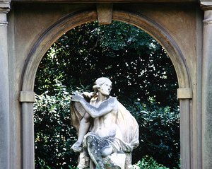 Statue of Venus, in the Gardens of the Villa la Pietra by School Italian