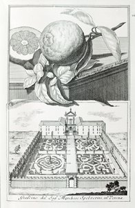 Villa of Marquis Spolverini of Verona, from "Villas, Gardens and Landscapes in Venice" by A. Volkamer by School Italian