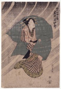 Actor Iwai Shijaku In A Female Role by School Japanese