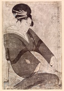 Seated Japanese woman