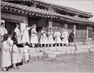 Bowmen in the Old Palace of Seoul, Korea, End of 19th Century