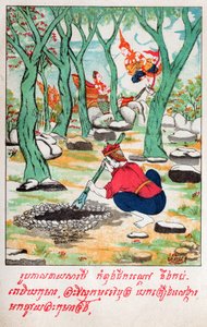 Temiya Jataka (engraving, ca. 1910) by School Laotian