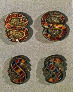 Archaeology of the Middle Ages: Barbarian Art of Lombardy - Belt Fibula in the Shape of Letter S by School Lombard